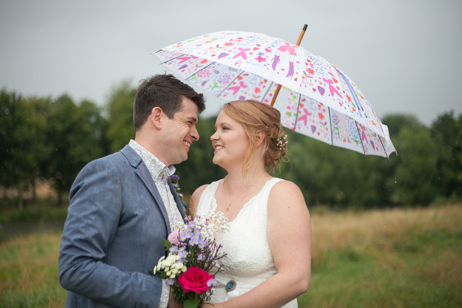 Gina & Simon, August 2016. Colourful Barn Wedding Photography at Furtho Manor Farm in Milton Keynes