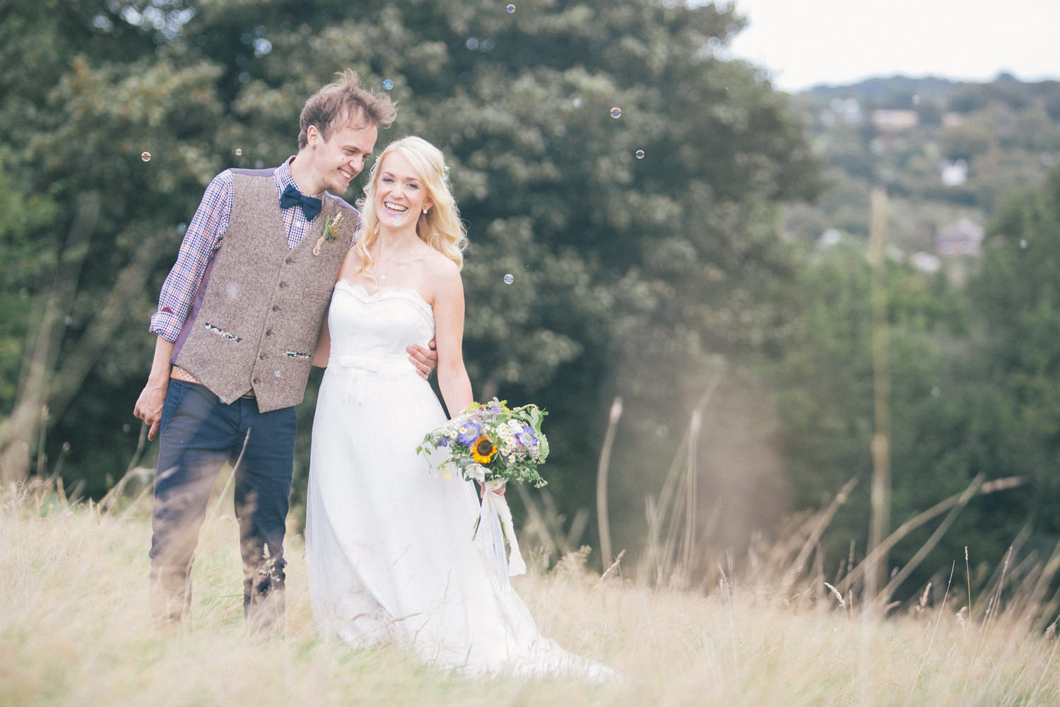 bride and groom, The Green Cornwall wedding photographer