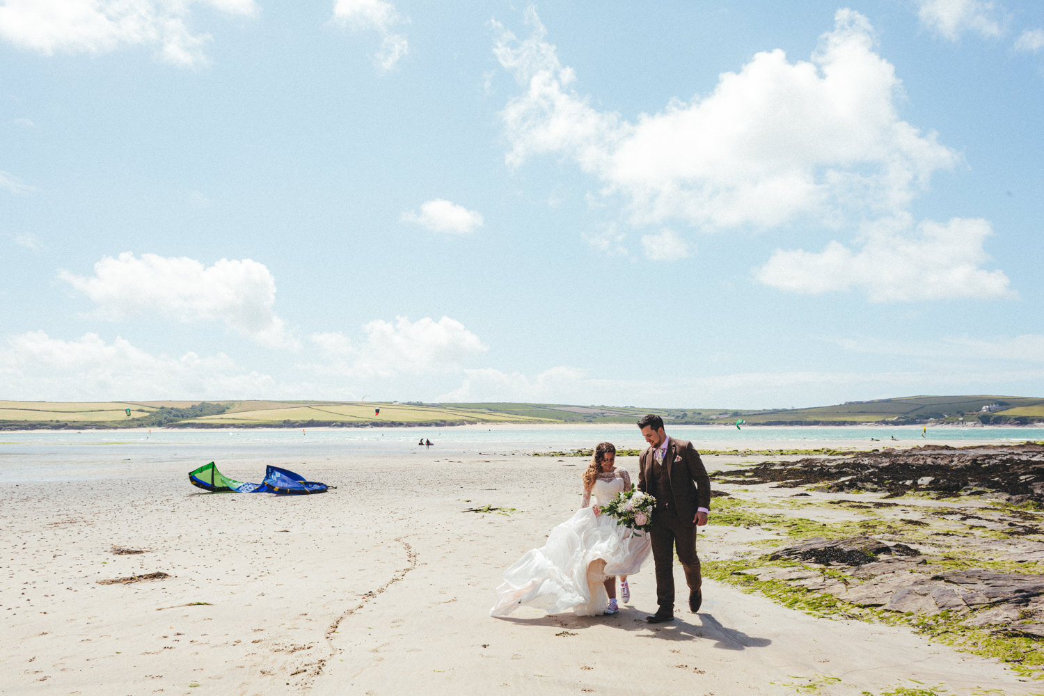 Beach wedding, beach wedding photography, Cornwall wedding, Cornwall wedding photographer, Daymer Bay