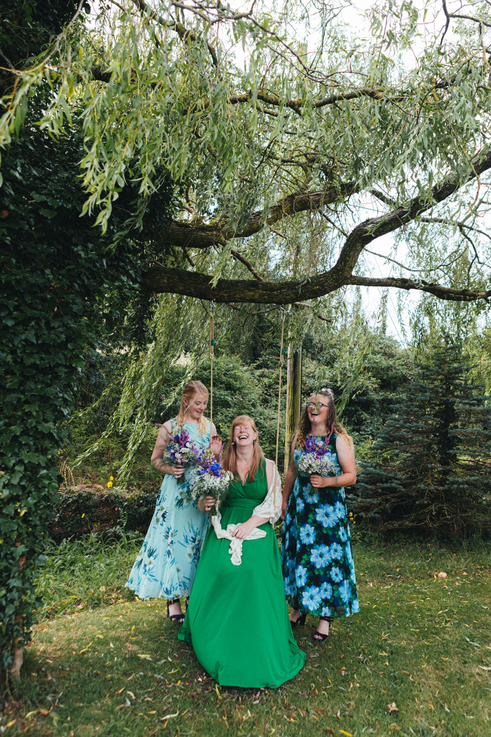 Outdoor Wedding Photography Devon, green wedding dress, eco bride, eco wedding, wildflowers