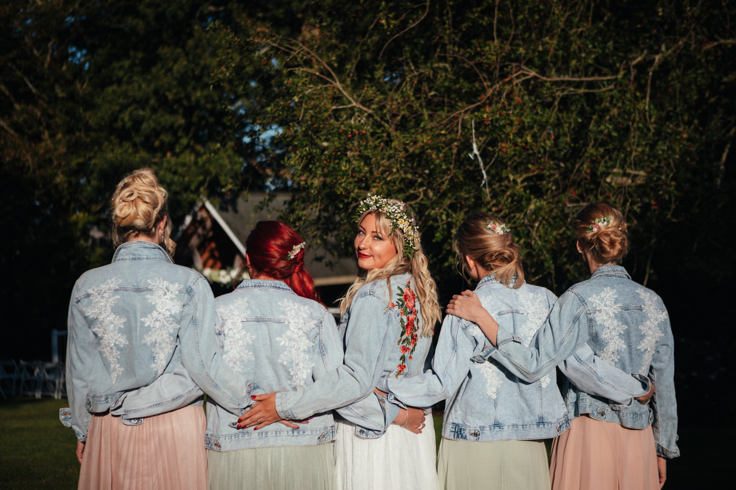 Beaconside House Wedding Photographer, Devon, Devon wedding, Devon wedding photographer, Devon wedding photography, August wedding, summer wedding, outdoor ceremony, outdoor wedding, bridesmaids, bridal party, golden hour, sunset