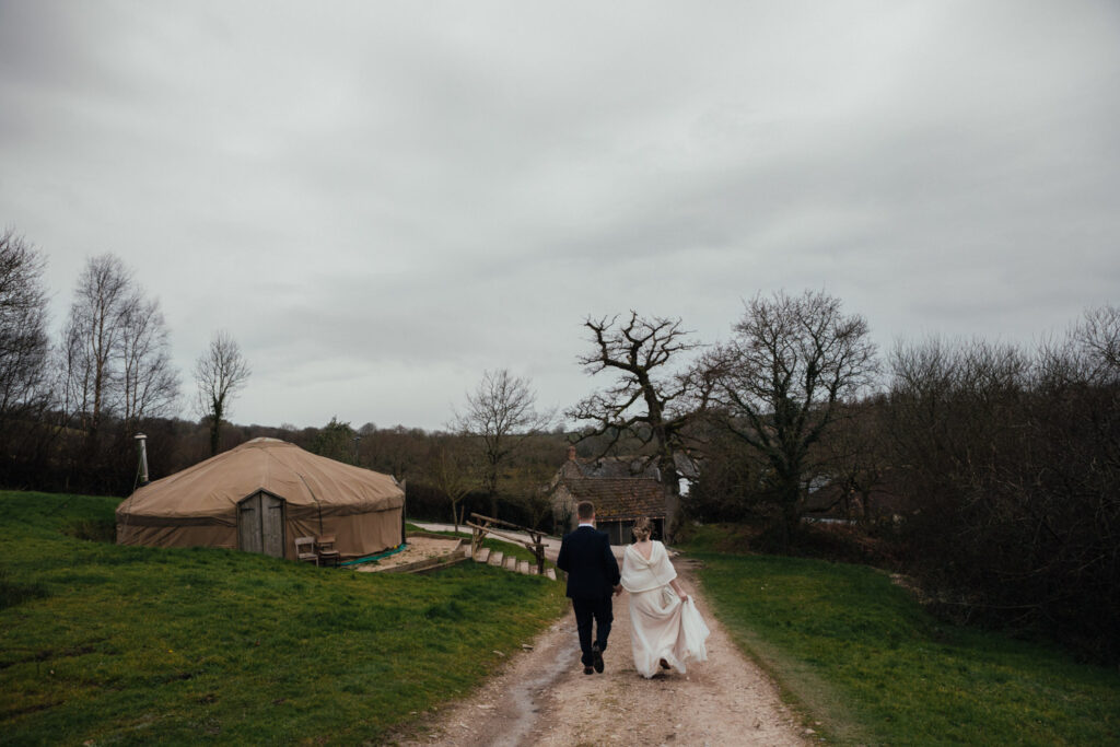 bride and groom, River Cottage Winter Wedding Photography