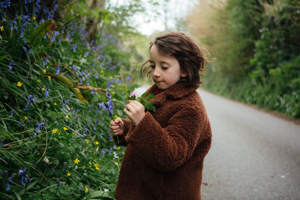 Bluebells in the Hedgerow, family photography