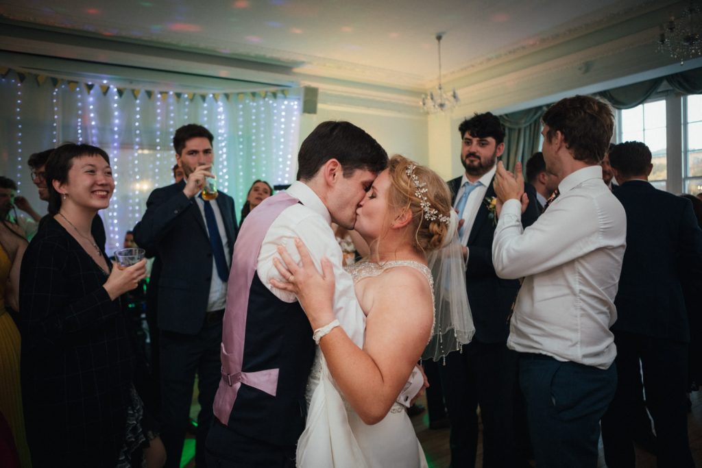 first dance, Salcombe wedding photographer, Cliff house wedding, bride and groom